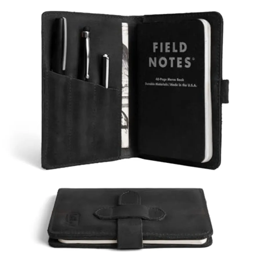 

Rustic Cover for Field Notes 3.5 x 5.5 in. Notebook not Included with Pen Slots Protective Storage for Journal Full Grain Leath