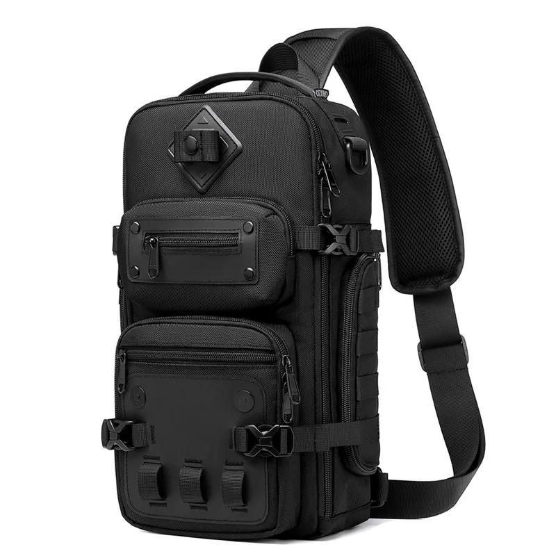 Casual Men's Sling Chest Bag Travel Outdoor Tactical One Shoulder Crossbody Bag High Capacity Waterproof Sports Bag For Man