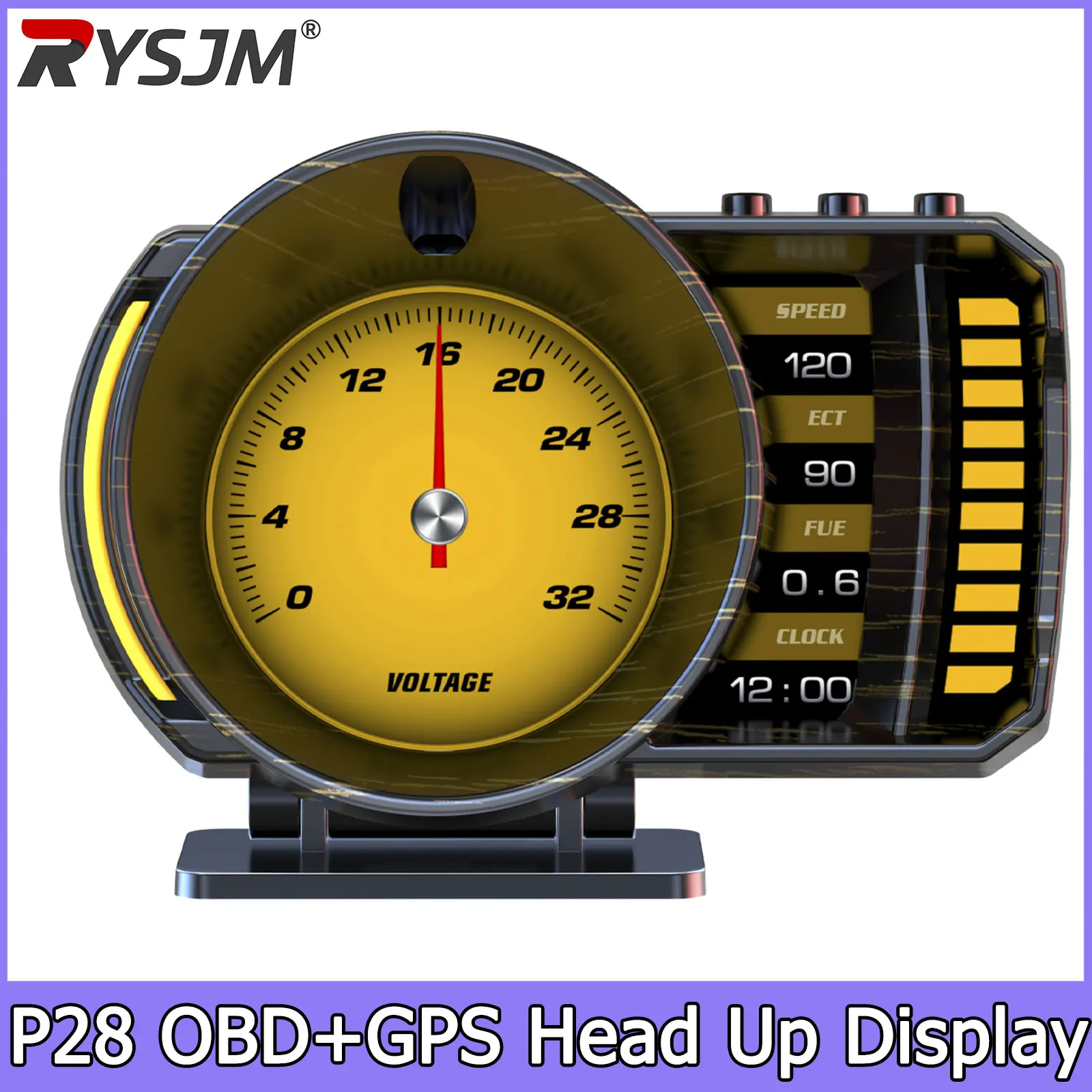 P28 HUD OBD2 +GPS Display On-board Computer Car GPS Speedometer Temperature Meter For Subaru Forester/Impreza/XV 2008-2024