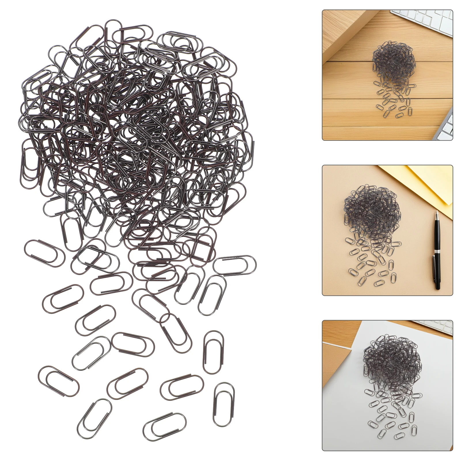 

200pcs Mini Paper Clips Decorative Retro Metal Paperclips Bookmarks for Office Small Paper Clips for Crafts Stationery Supplies