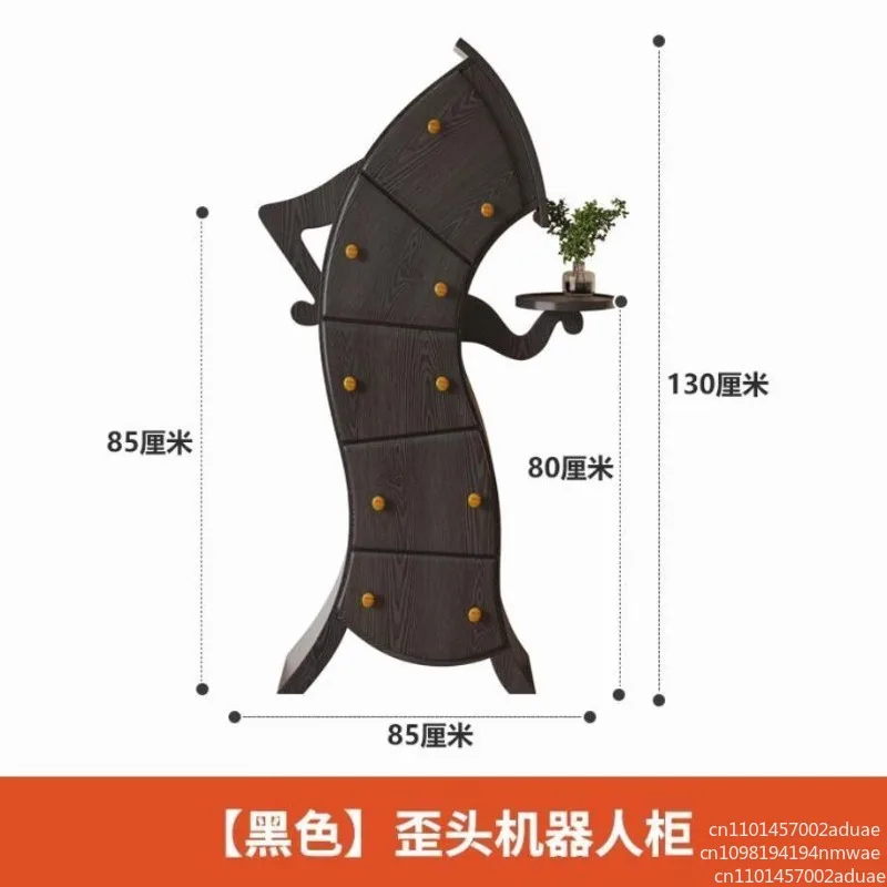 

Akimbo Robot Creative Storage Cabinet Living Room Cabinets Wood Sideboard Chest of Drawer Home Decor Headboard Bedroom Furniture