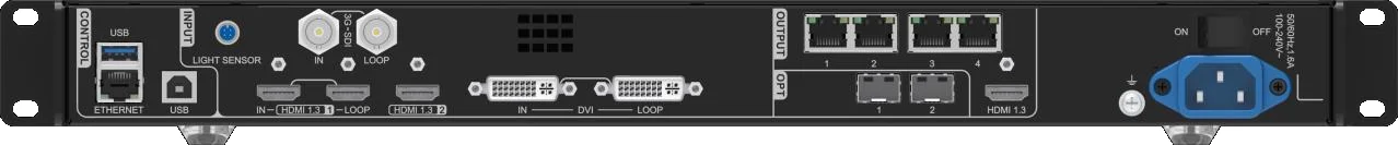 Imagem -02 - Nova-processador de Vídeo Led Dvi Vga Hdmi Controlador de Parede Processador Vx400