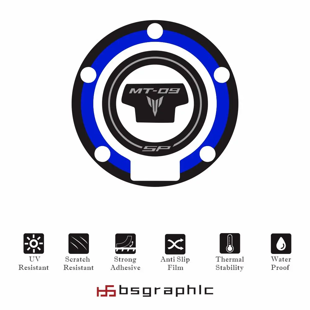 

Motorcycle Fuel gas tank cap pad anti slip sticker declas protection for Yamaha MT-09 2017-2023 2018 2019 2020 2021 2022