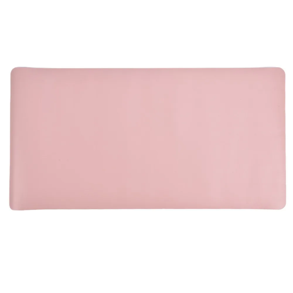 PU Leather Computer Desk Pad 27x13 Inches Waterproof Surface Leather Desk Pad Double-Sided Two-Tone Non-Slip Base
