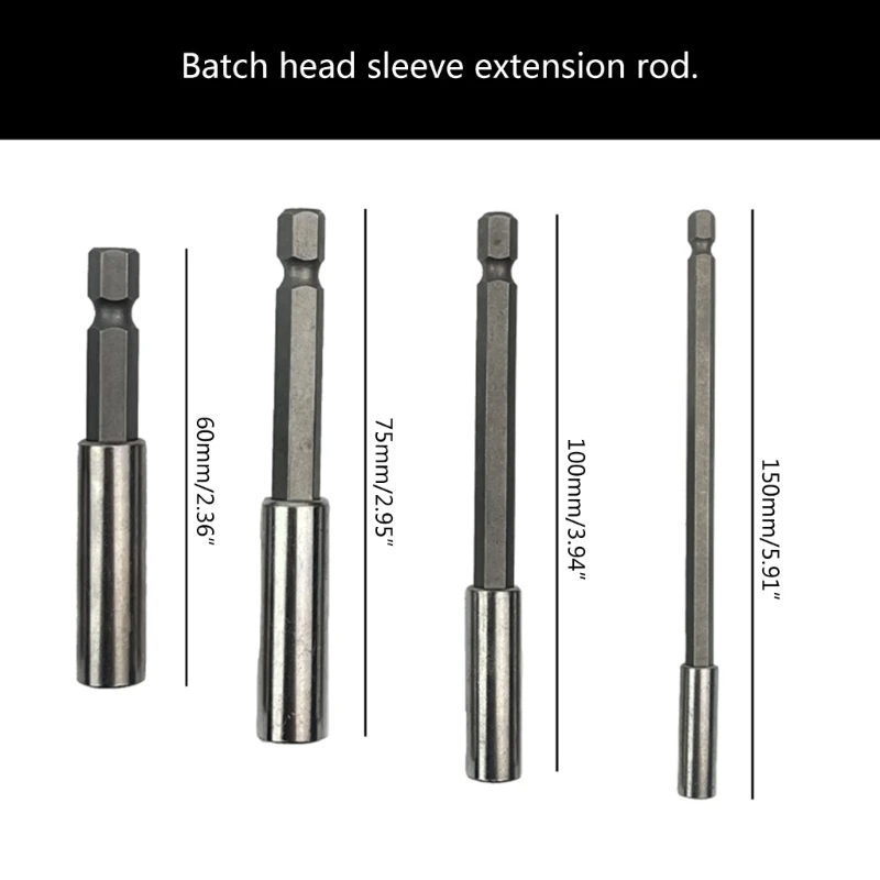 1/4Inch Quick  Shank Release Magnetic Electric Screwdriver Extension Bit Holder Extension Rod Connector Tools