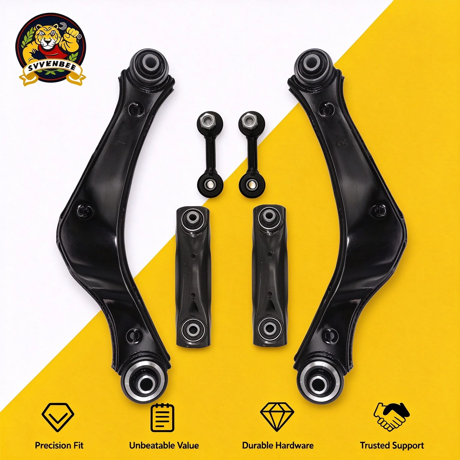 Svenubee 6Pcs Rear Control Arm Sway Bar Kit Fit for 2013-2019 Chevrolet Impala 2013-2016 Malibu 2013-2017 Buick Regal