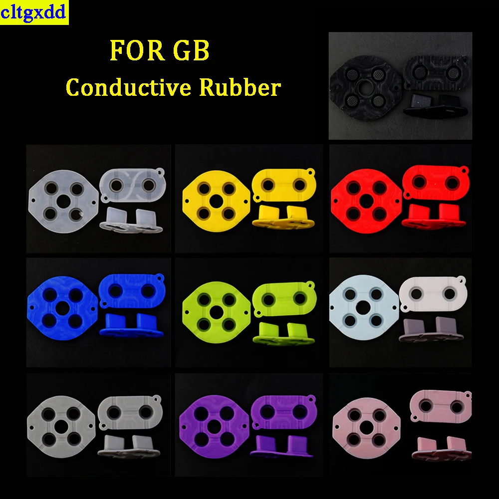 cltgxdd 1 set FOR GB silicone keyboard replacement D-Pad button conductive rubber pad DMG direction A B start selection button