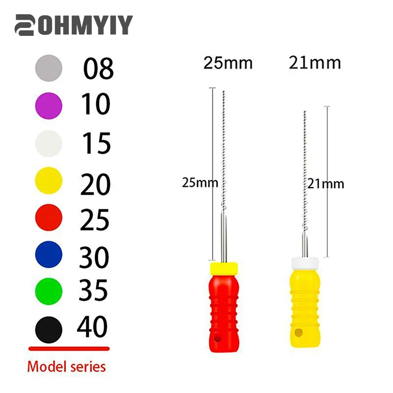 

6Pcs/Pack Dental Hand Use H-Files 21/25mm Stainless Steel Endodontic Instruments Root Canal Files Dentist Tools Dental Files Lab