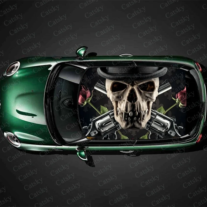 

skull Car stickers decals car roof sunroof decoration stickers vinyl wrap modified itache car stickers decals
