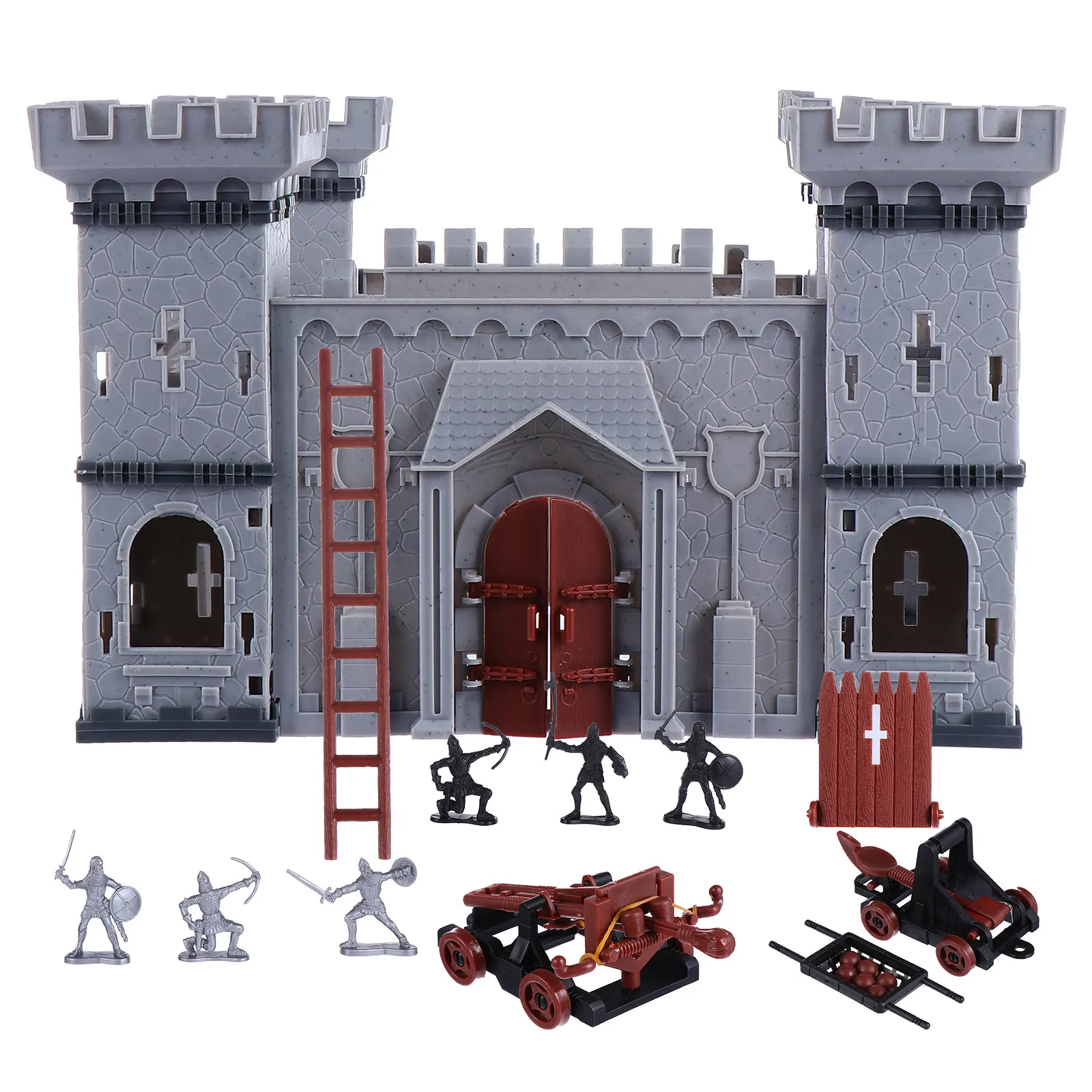

1Set DIY Castle Soldiers Assembled Castle Scene Layout Educational Interactive Gift Kid Collector Miniature Decoration