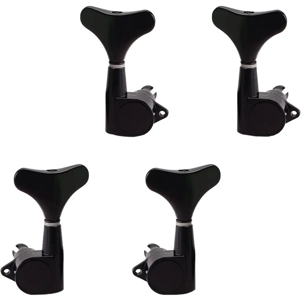 

2R2L колышки машинные головки с наконечниками для аксессуаров для 4-струнных басов, черные