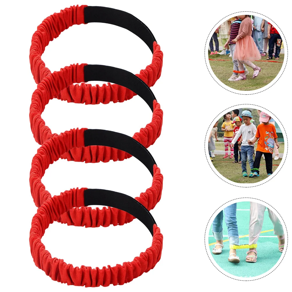 

4 Pcs Two-person Three-legged Strap Supple Elastic Bands Tie Ropes Teamwork Training Race Outdoor 3