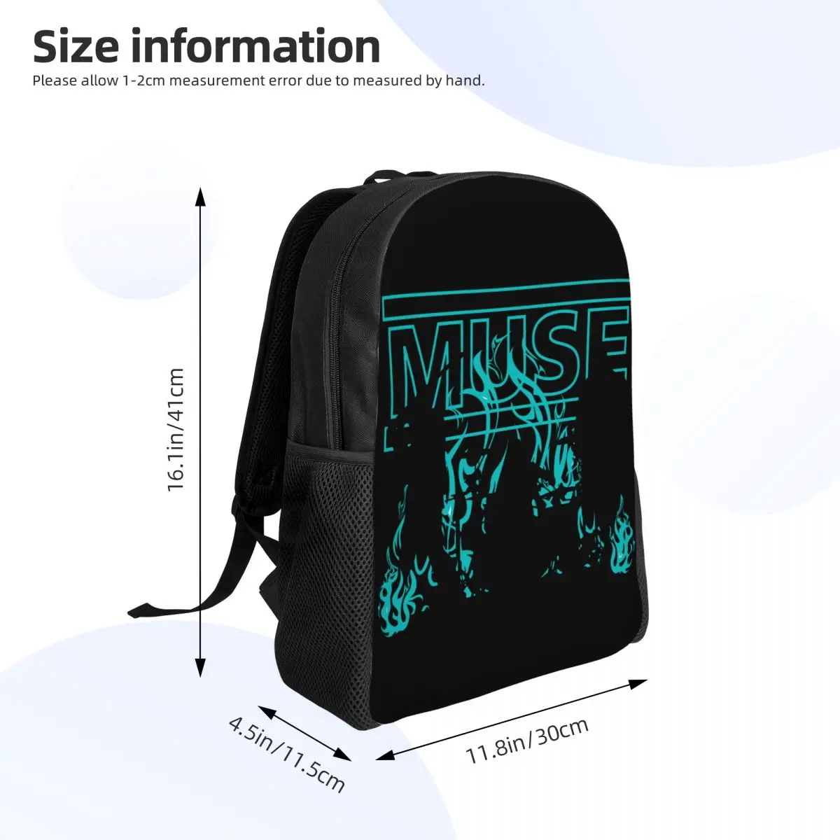 Aangepaste 3D-printen M-Muses Band-rugzakken voor Heavy Metal Rock College School Reistassen Dames Heren Boekentas Geschikt voor 15-inch laptop