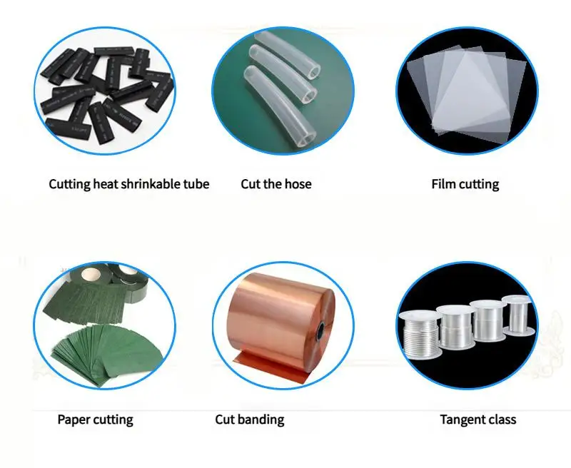 -r Computerized Cutting Machine for Cable Manufacturing Heat Shrink Tubing Yellow Wax Silicone Nickel Tape Acetate *