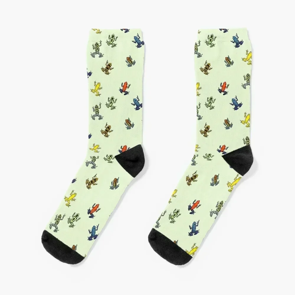 Dendrobates frog pattern Socks retro gifts professional running Toe sports Women Socks Men's