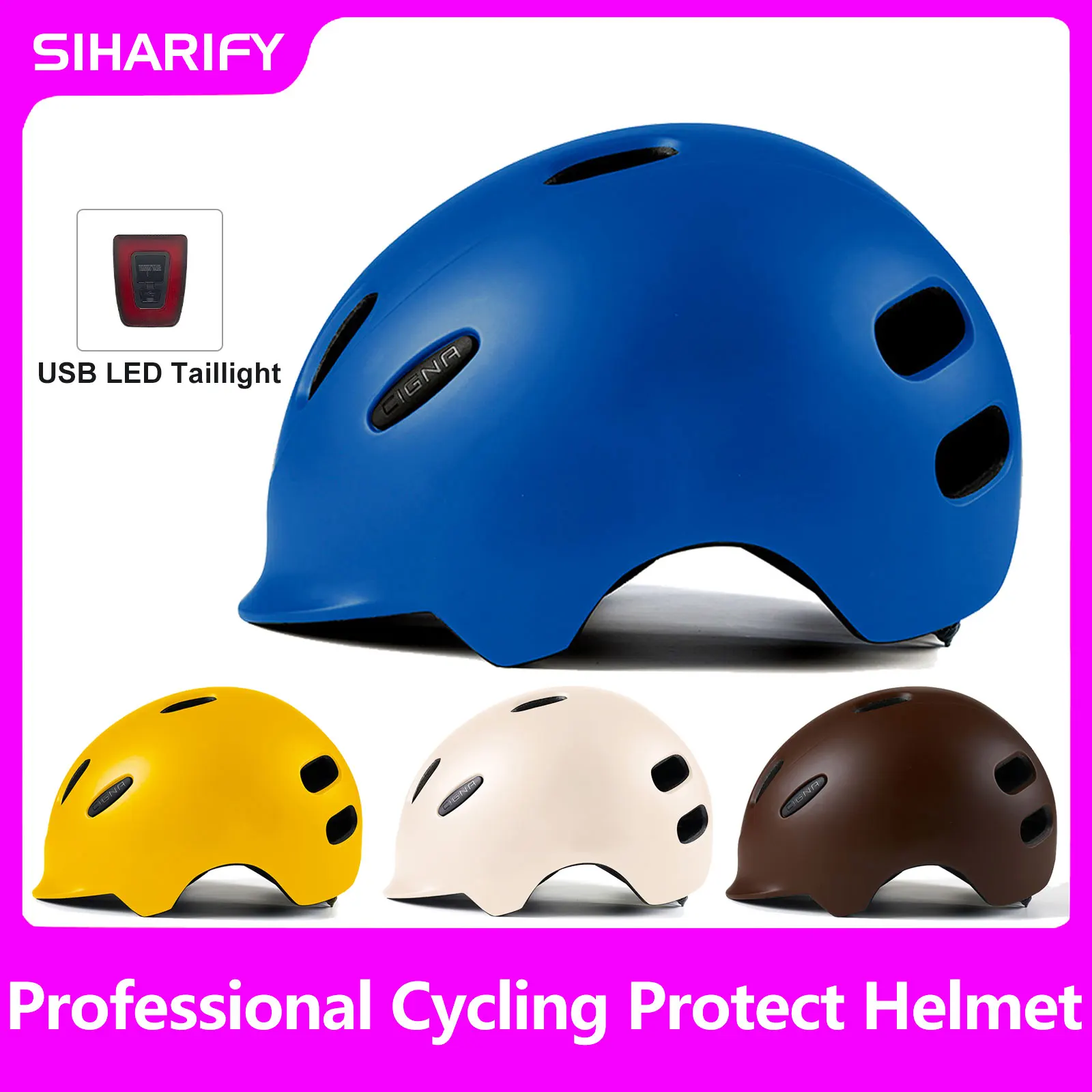 Kids Helmet Cycling Multi Colors Road Bike Capacete EPS USB Led Light Bicycle Helmet with USB LED Taillight for Boy Girl 48-56cm