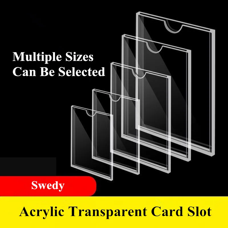 

5 Pieces A4 210x297mm Wall Mount Acrylic Sign Holder Document Paper File Flyer Organizer Clear Plastic Picture Poster Frame