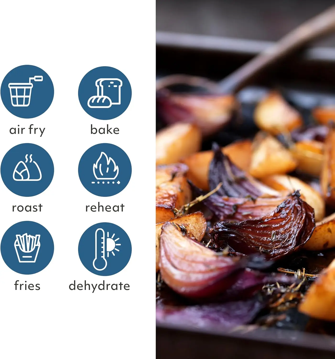 مقلاة هوائية رقمية مع شاشة ليد تعمل باللمس ، 8 إعدادات مسبقة ومؤشر اهتزاز ، هش مثالي ، مقلاة هوائية ، خبز ، رو ، ربع