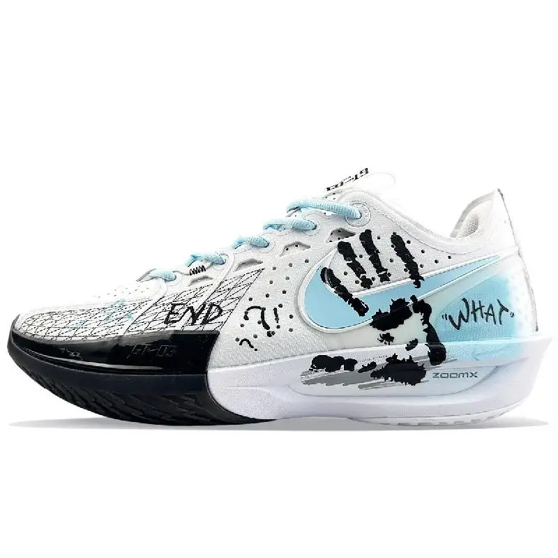 

[На заказ Одна ладонь может правило в мире]Nike Air Zoom G.T. Износостойкие низкие баскетбольные кроссовки Cut 3, унисекс, синие, черные, азиатские