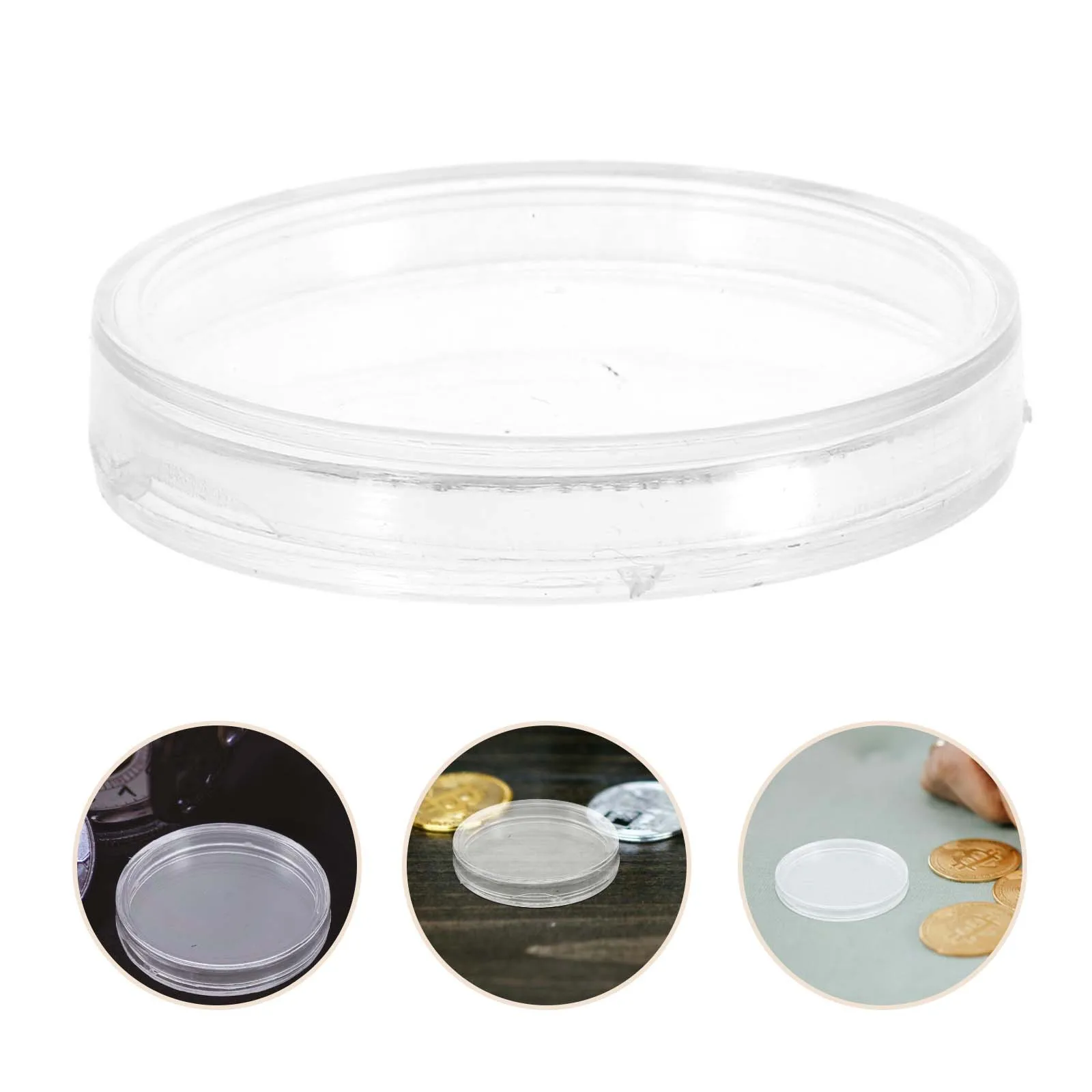 

50pcs 27Mm Protection Box Transparent Lightweight Storage For Collection Award Gift Promotion Exhibition Coin Case Mini
