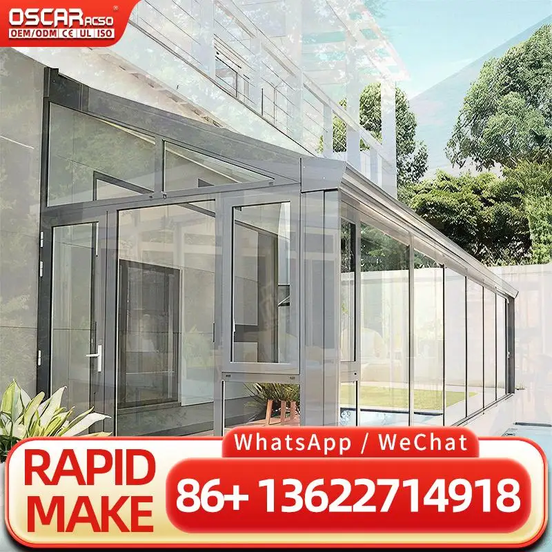 Outdoor Electric Retractable Sunroom Manual Patio Cover for Resorts Restaurants Best Pool Enclosures Price sunroom
