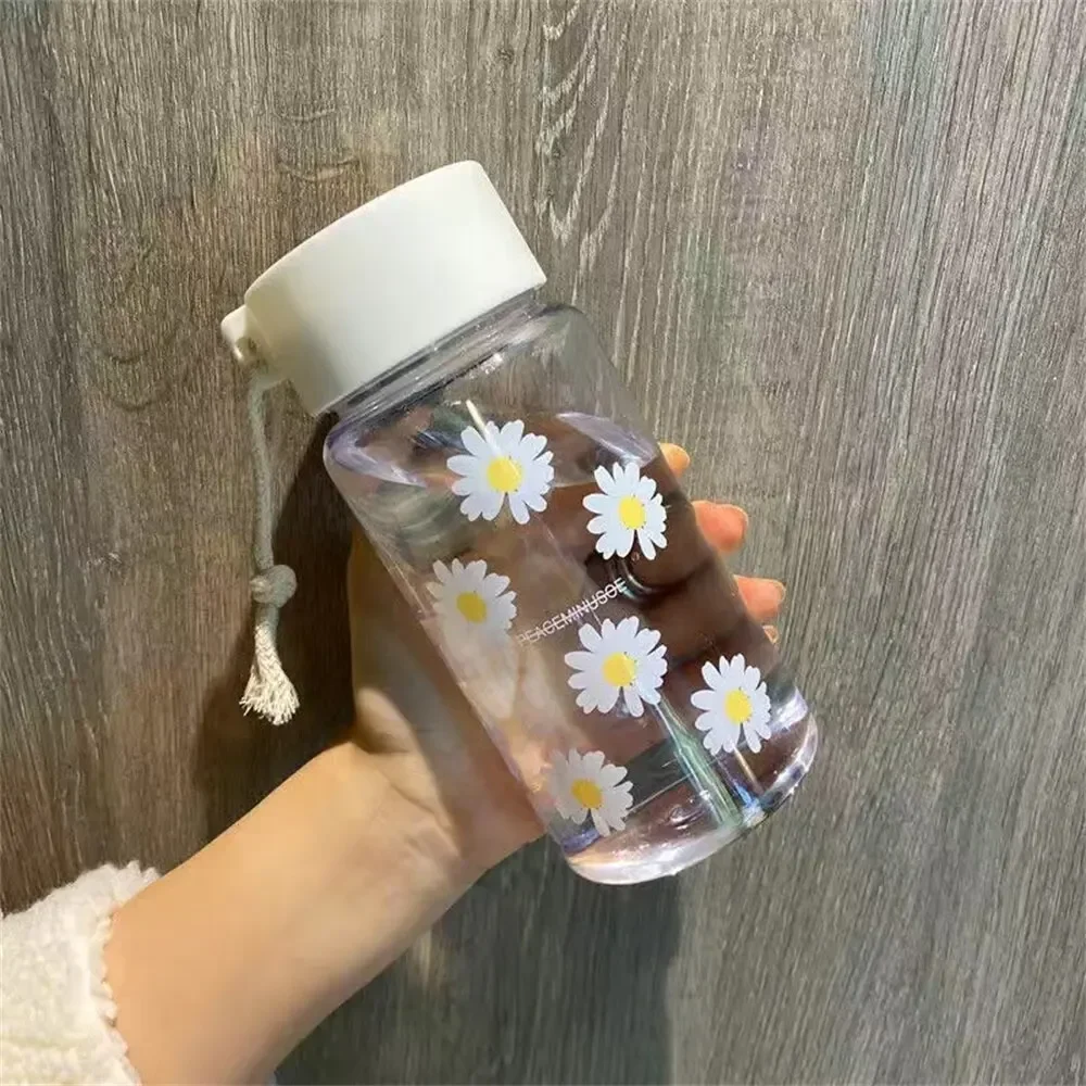 

1 шт., бутылка для воды, 500 мл, без BPA, портативная спортивная чашка на открытом воздухе, кружка, пластиковая прозрачная бутылка для воды, студенческая с веревкой, парашют