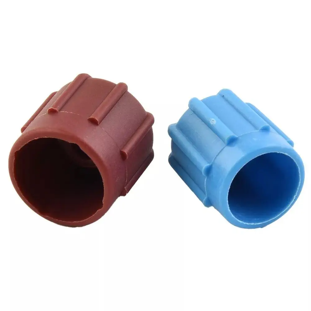 2pcs Car A/C Valve Cap Air Conditioning Valve Core Set Valve Dust Cover High Low Valve Dust Cap Plastic Cap Hat Leak,M8 M9 M10