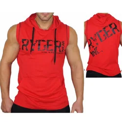 Cotton VEST Spring And Summer New Cotton Sports Vest Hoodie Sleeveless Running Training Casual Pullover