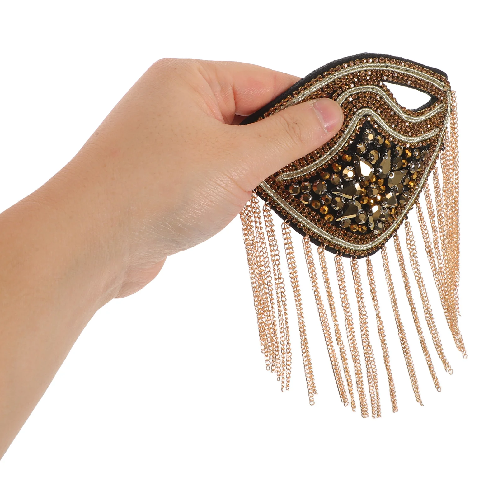 

2 шт., металлические погоны на плечо в стиле панк, кисточка со стразами, значок, брошь, булавки для курток, аксессуары для костюма, костюмная вечеринка, косплей