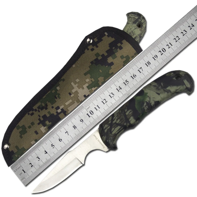 Free shipping New fixed blade sharp edges camping hunting tactical survival knife with ABS handle Outdoor tool