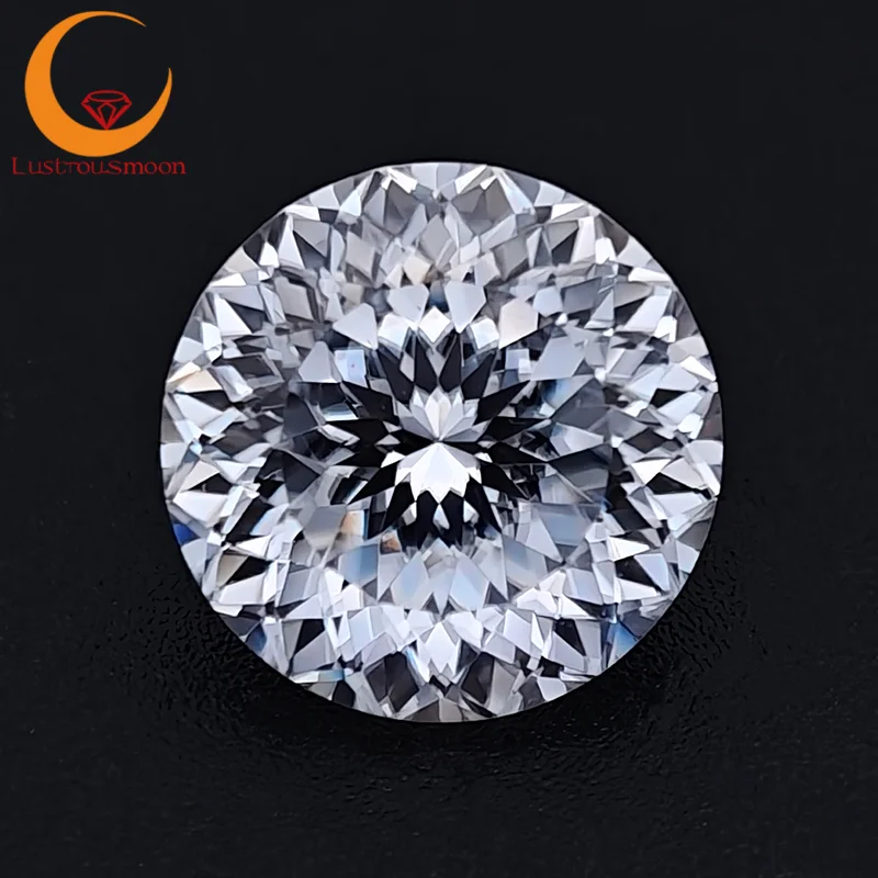 

100 Faceted Cut D Color Moissanite Diamond Round Shape Special Cutting Loose Stones 0.5-5.0ct Synthetic Stone GRA Certificate