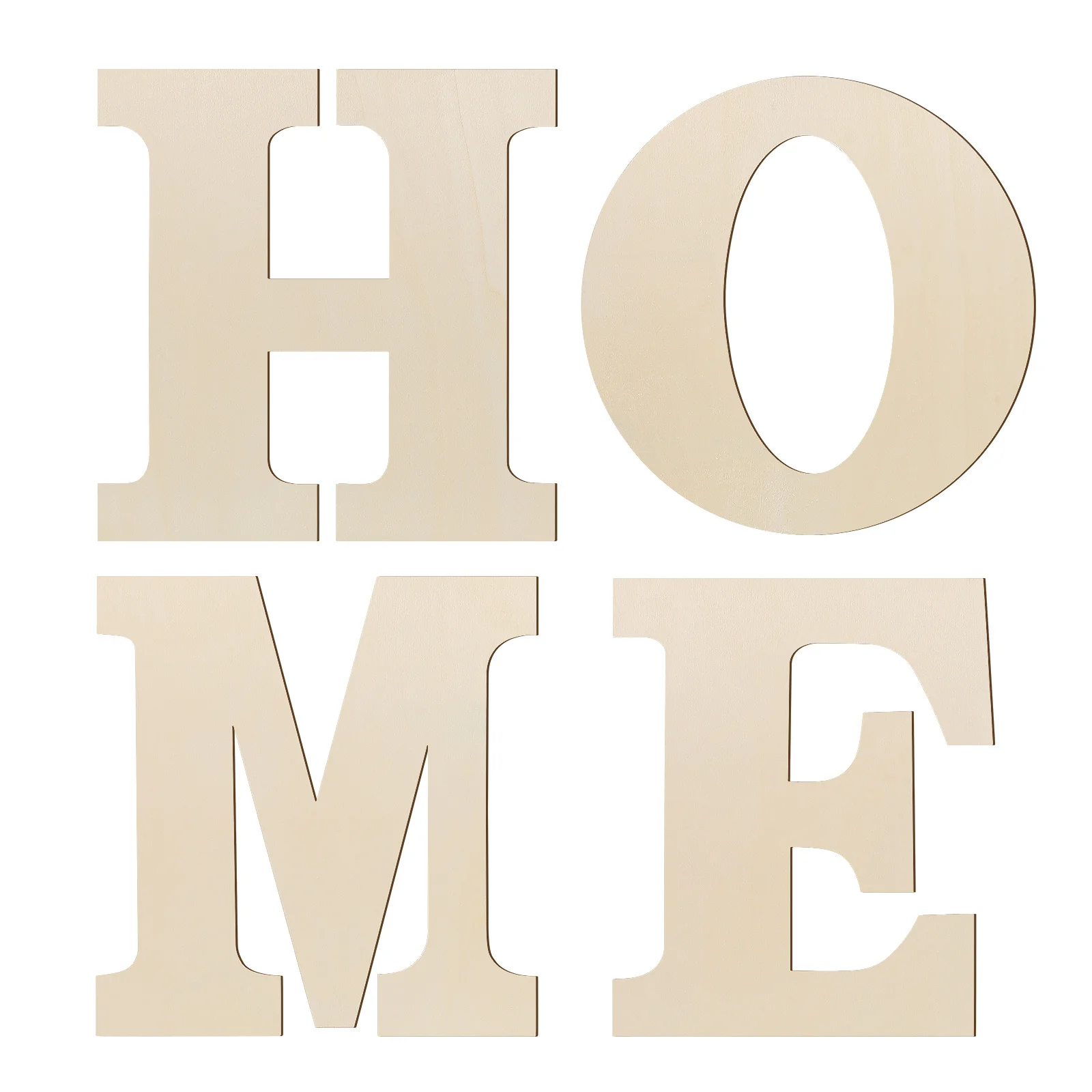 

4Pcs Wooden Home Letters Unfinished DIY Hanging Wood Sign Rustic Wall Decor for Modern Home Decoration Gift Wall Hanging Decor