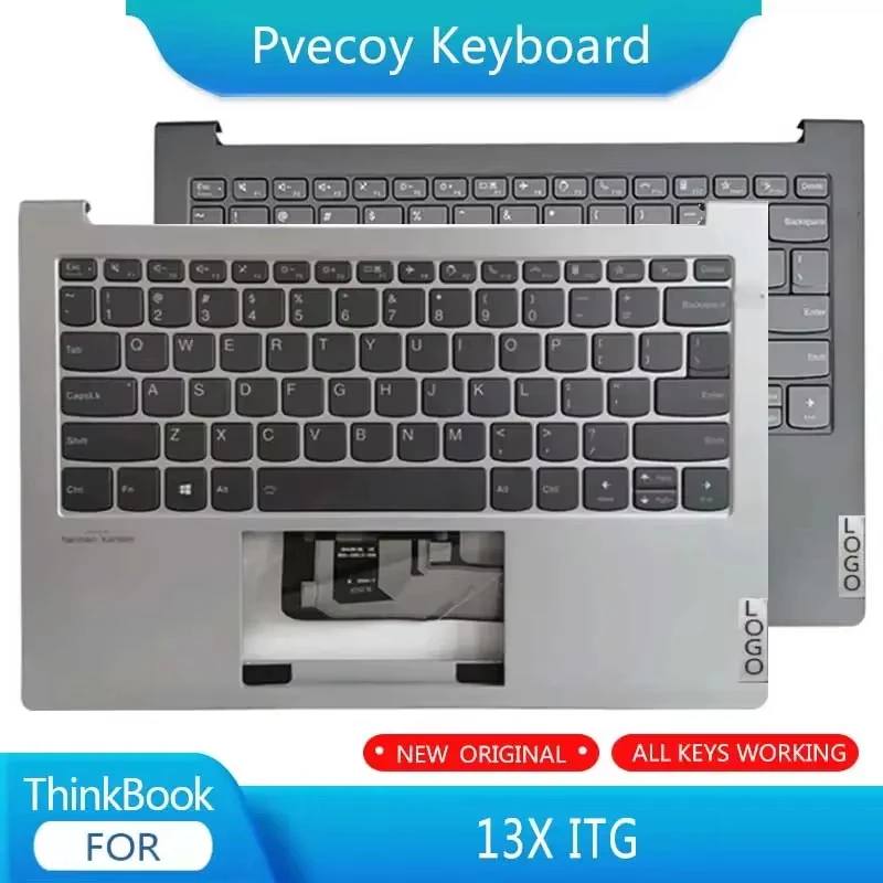 

New For Lenovo ThinkBook 13X ITG Laptop Palmrest Case Keyboard US English Version Upper Cover