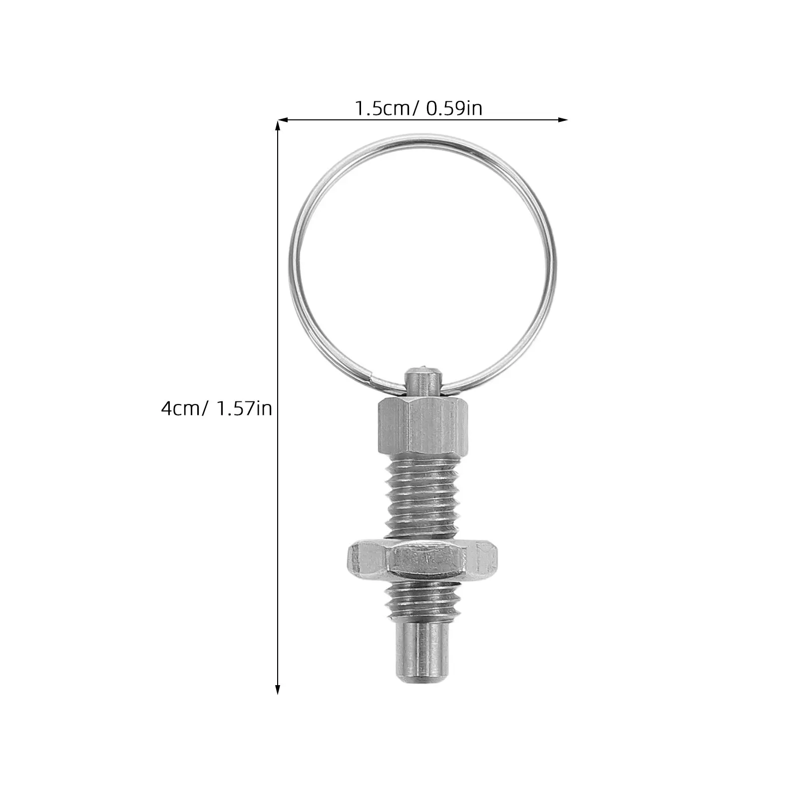 M6 Spring Loaded Indexing Plunger Pull Ring Stainless Steel Threaded Locking Pin Gym Equipment Replacement Adjustable
