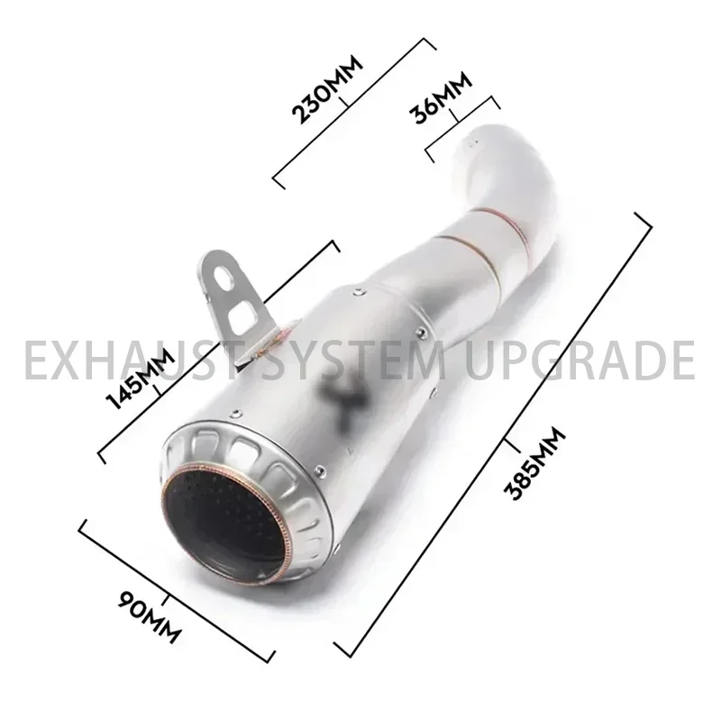 For YAMAHA YZF-R3 R3 R25 MT-03 MT03 R30 MT-25 Motorcycle Exhaust Escape Slip on Modified Muffler with Middle Link Pipe Systems