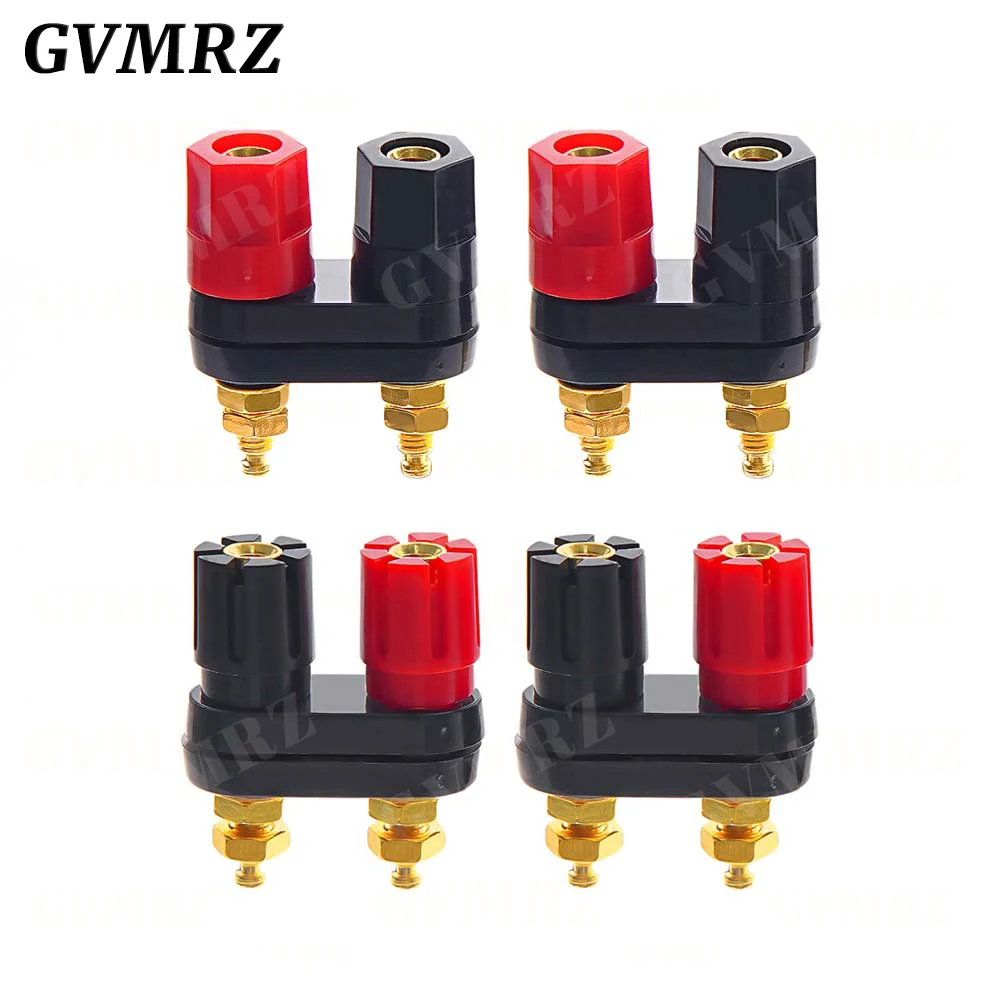 1PCS Banana plugs Couple Terminals Red Black Connector Amplifier Terminal Binding Post Banana Speaker Plug Jack
