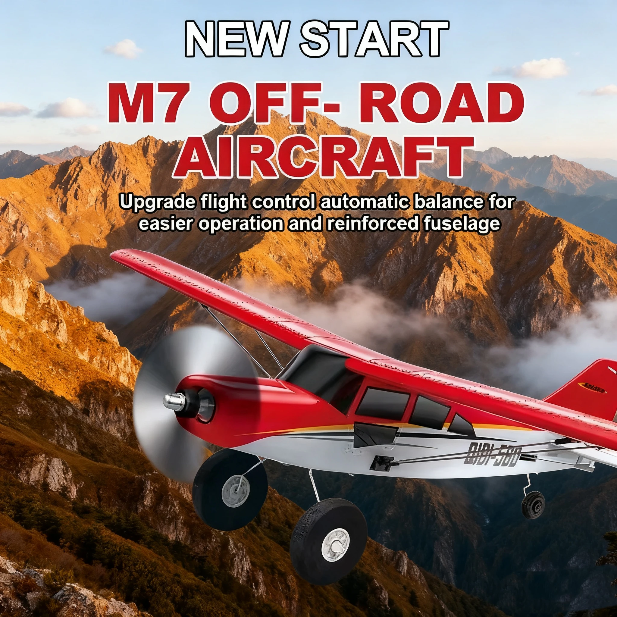 

Qidi560 RC Plane Moore M7 Off-road 4CH Remote Control Airplane Brushless Fixed Wing Aircraft Model EPP Foam Toys for Children