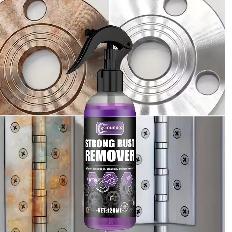 4.05oz Car Rust Remover Spray: Iron Powder Formula, Penetrating Cleaner, Chrome Restorer, Wheel Hub Iron Cleaning & Polishing