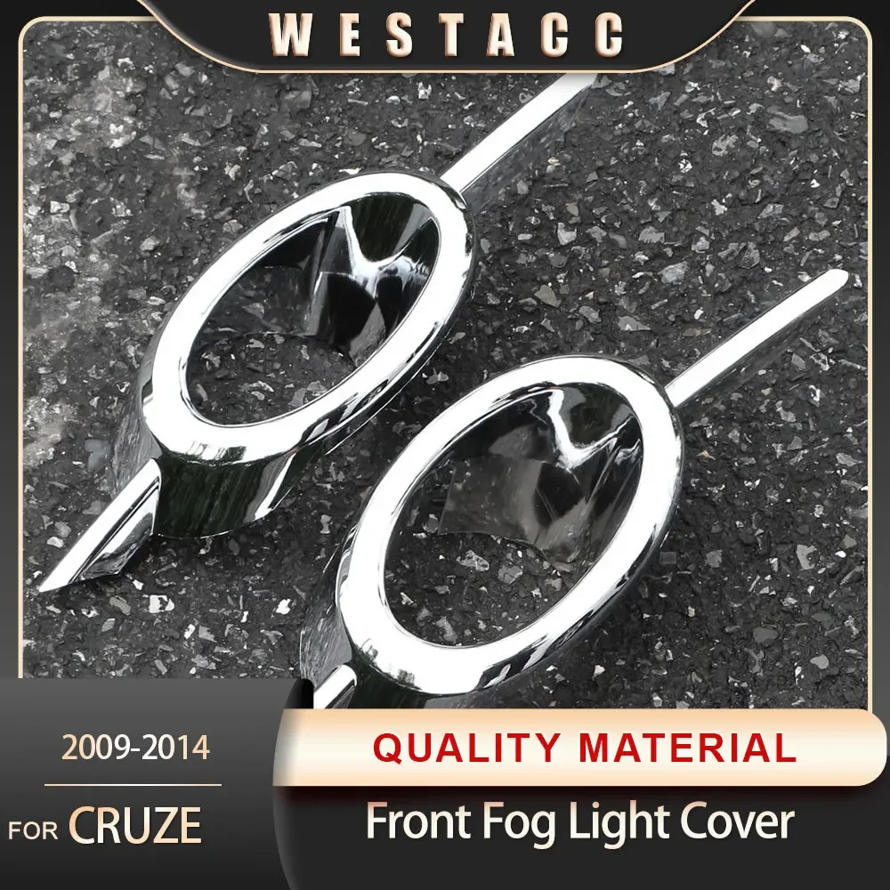 2Pcs ABS Chrome Car Front Fog Light Lamp Cover Sticker Trim for Chevrolet Chevy Cruze 2009 - 2014 Accessories