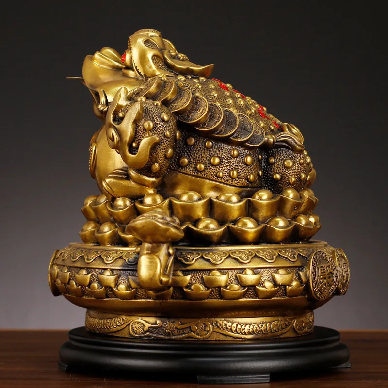 For All-brass cornucopia golden toad cicada ornament Ruyi living room store front office opening gift