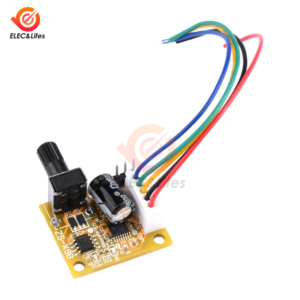 DC 5V 12V 15V BLDC 3-Phase Brushless Motor Driver 2A 15W DC Motor Speed Controller Sensorless Board Module With 5PIN Flat Cable