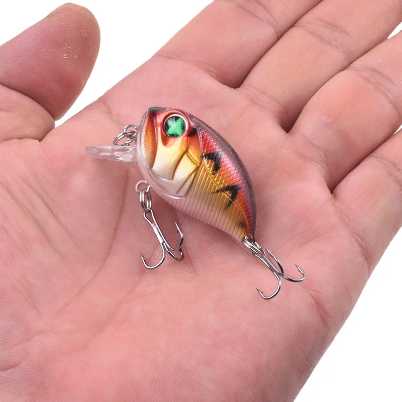 1 Pcs Floating Crank Fishing Lure 4.5cm 8g With Hooks Crazy Wobblers Plastic Hard Artificial Bait Bass Carp Catfish Crankbaits