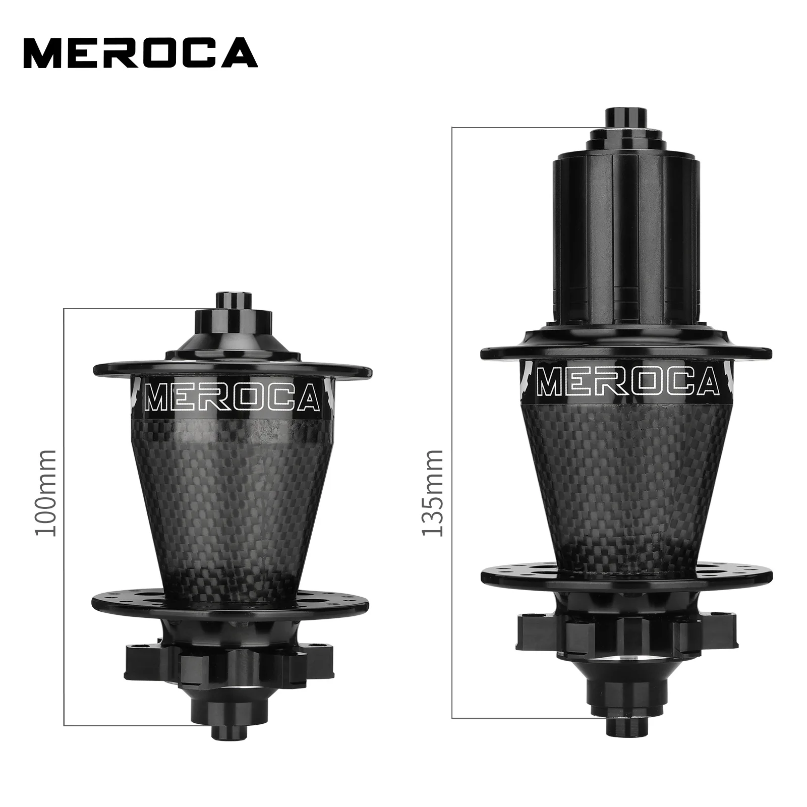 MEROCA Carbon Fiber Bicycle Hub 32 Holes With Barrel Shaft Quick Release Adapter 120 Sound 8/9/10/11 Speed Mountain Bike Hub