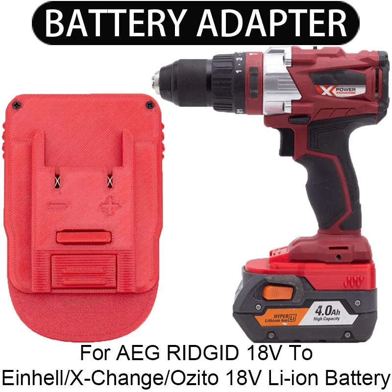 

Battery Adapter/Converter for Einhell/X-Change/Ozito 18V Li-ion tools to AEG RIDGID 18V Li-ion battery adapter