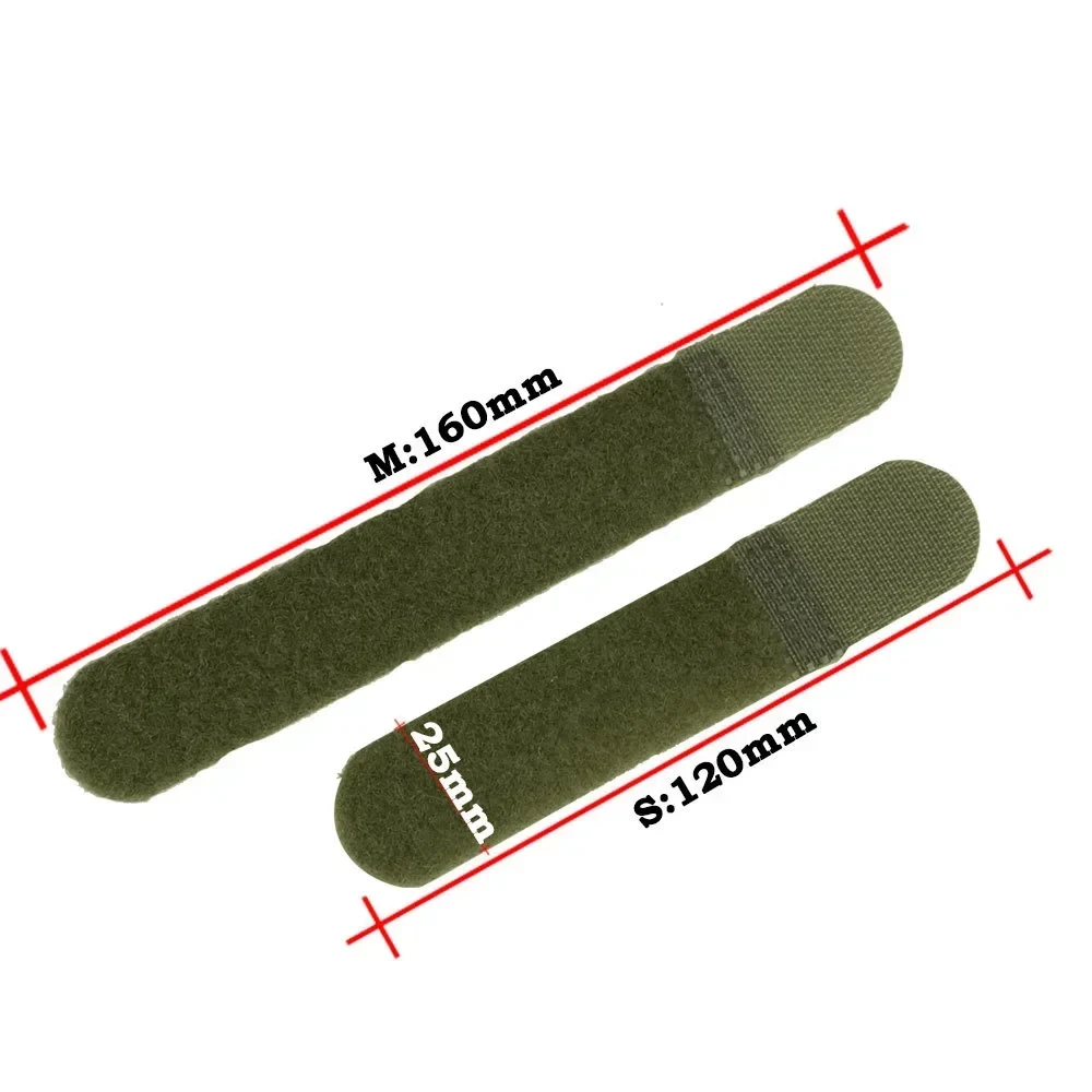5 Stück Taktische Nylon-Gurte Kabelbinder Gurtband-Organizer mit Klettverschluss zum Fixieren und Bündeln von Kabeln, Wiederverwendbarer Rucksack-Verschluss – Detail 5