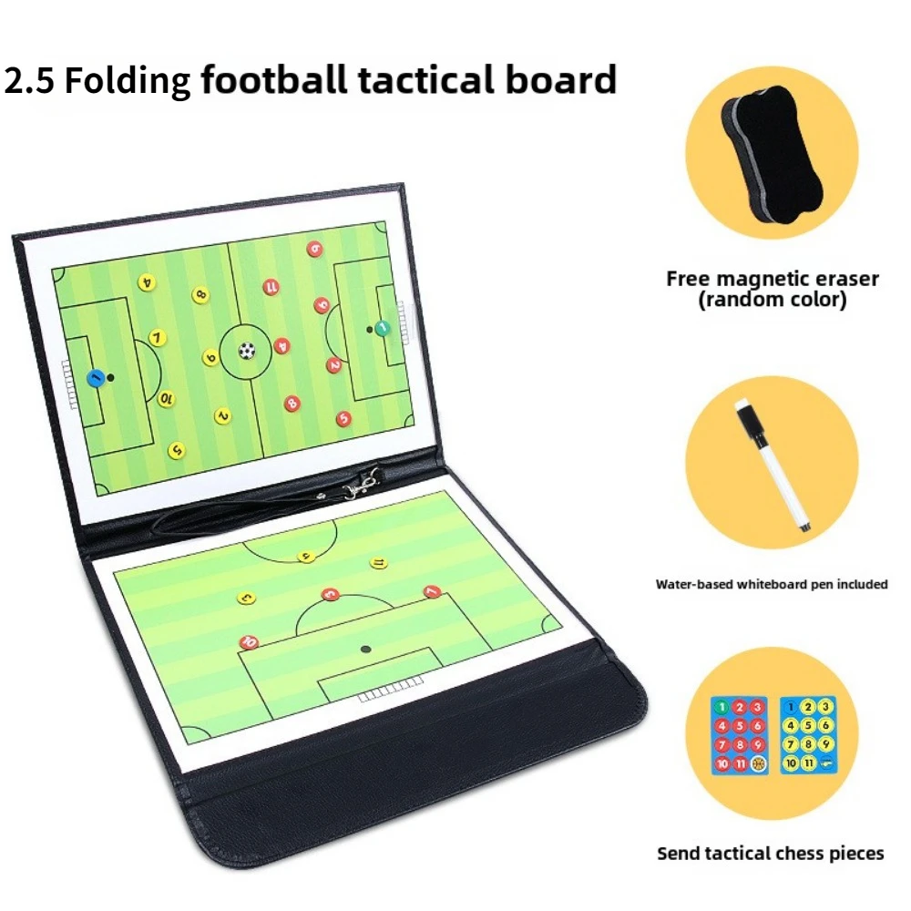 折りたたみ式レザーティーチングボード、サッカー戦術ボード、サッカーコーチングボード、磁気ペン