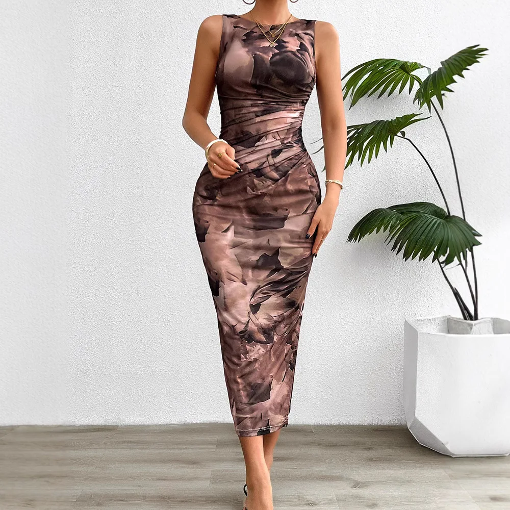 

Spring and Summer Elegant Slim Fit Sleeveless Dress