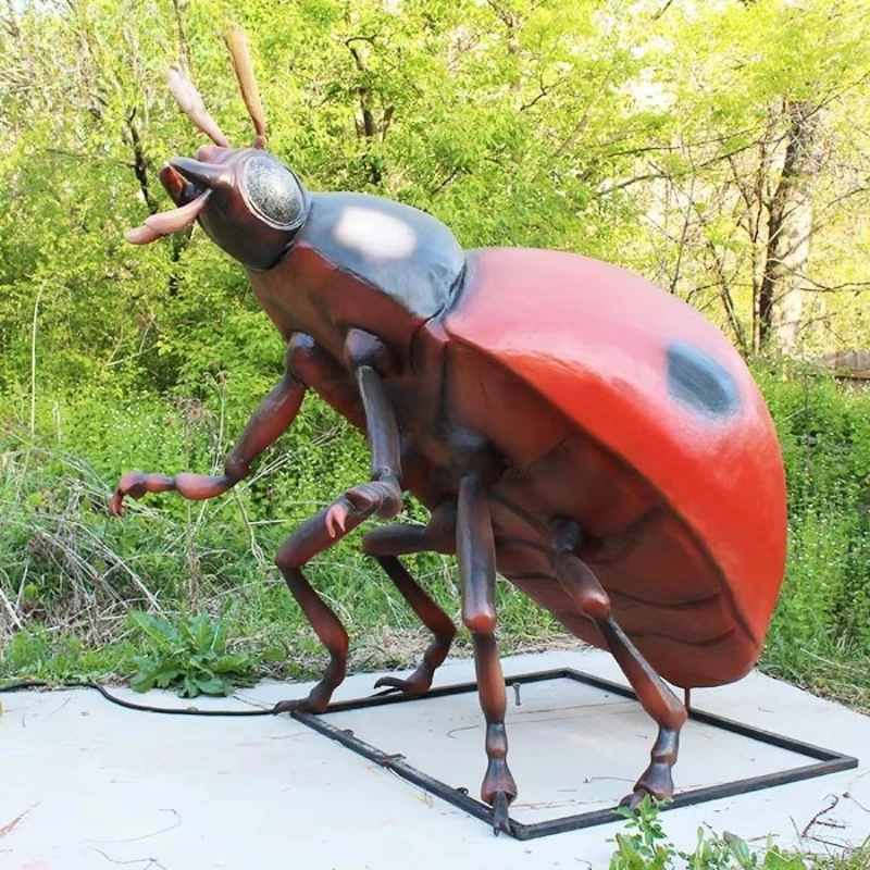Garden decoration animated ladybug model