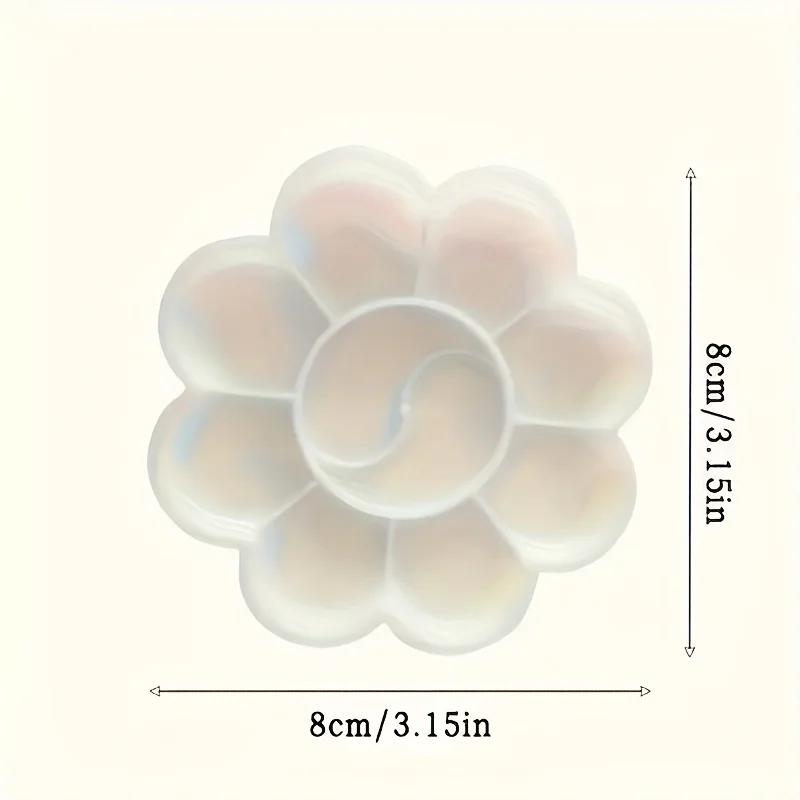 30Pcs Mini Flower-Shaped Plastic Palette Set Ideal for Watercolor Acrylic & Gouache Mixing  Art Supplies Color Box Packaging Box