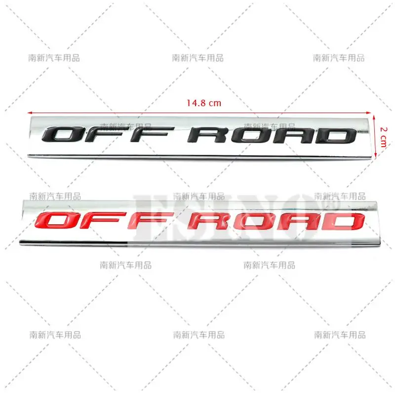 Car Styling 3D Universal Off Road Metal Alloy Adhesive Emblem Rear Trunk Badge Fender Sticker Body Decal for Off-road Vehicles